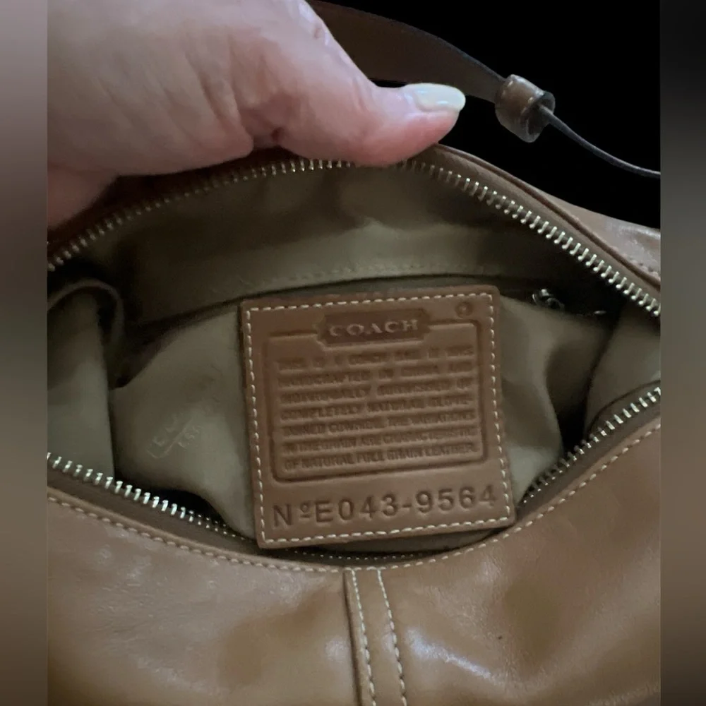 Vintage Coach Baguette Small Bag Camel